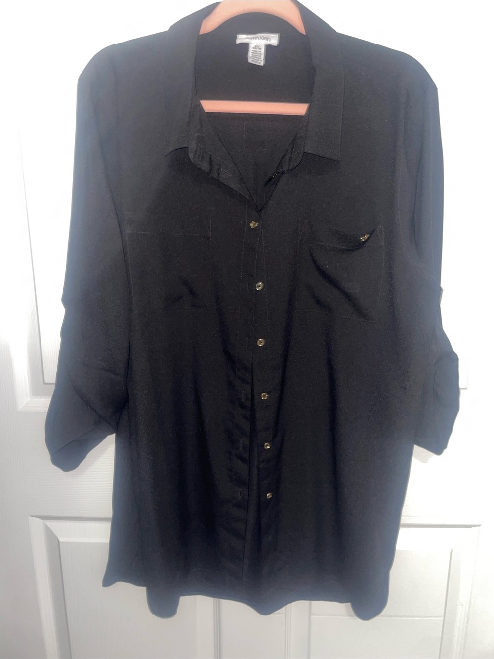 Calvin Klein Black Women's Button-Down Shirt
